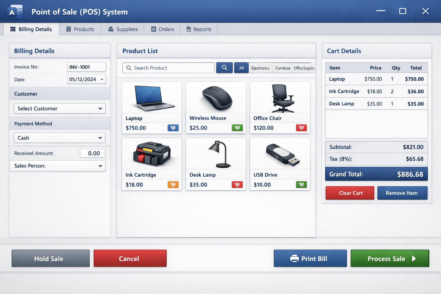 Billing & POS Interface
